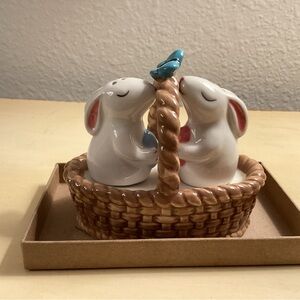 Blue Sky Ceramics Bunny Couple Salt & Pepper Set -  EW